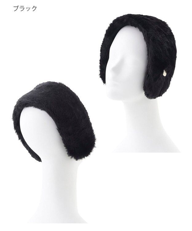 MOONBAT PAUL&JOE ACCESSOIRES(ポール&ジョー)カチューシャ イヤマフ ネコチャーム付 ブラック