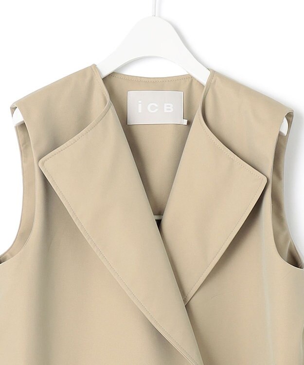 ICB L T/Cシャンブレーツイル 3WAYコート シャンブレーベージュ系