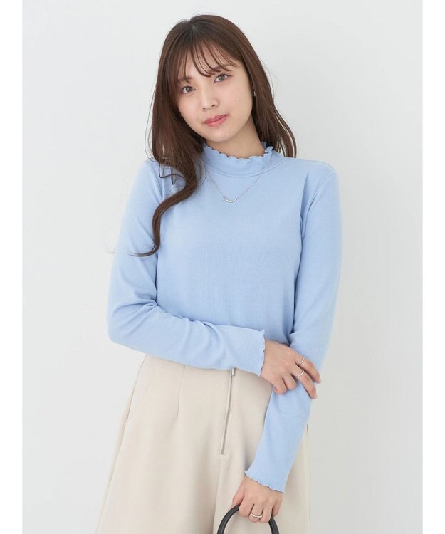 earth music&ecology テレコリブメローハイネックインナー Sax