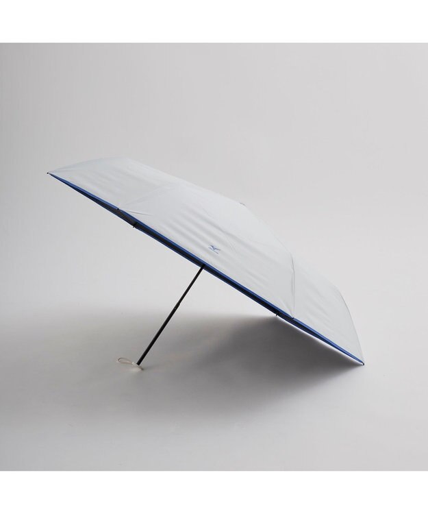 MOONBAT MIZUNO  (ミズノ) 無地 ロゴ 日傘 折りたたみ傘 パラソル 晴雨兼用 ユニセックス  軽量 一級遮光 遮熱効果 遮光率100% UV遮蔽100% ホワイト