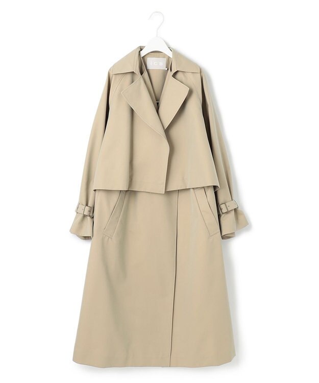 ICB L T/Cシャンブレーツイル 3WAYコート シャンブレーベージュ系