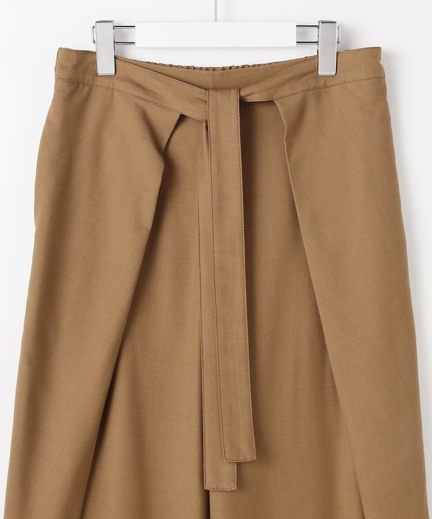 自由区 L 【SHIHOさん着用】フロントディテールラップワイド パンツ キャメル