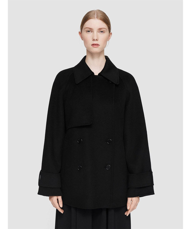 JOSEPH ダブルフェイスカシミヤ　ショートコート Black
