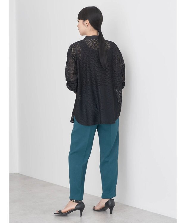 earth music&ecology テーパードパンツ Blue Green