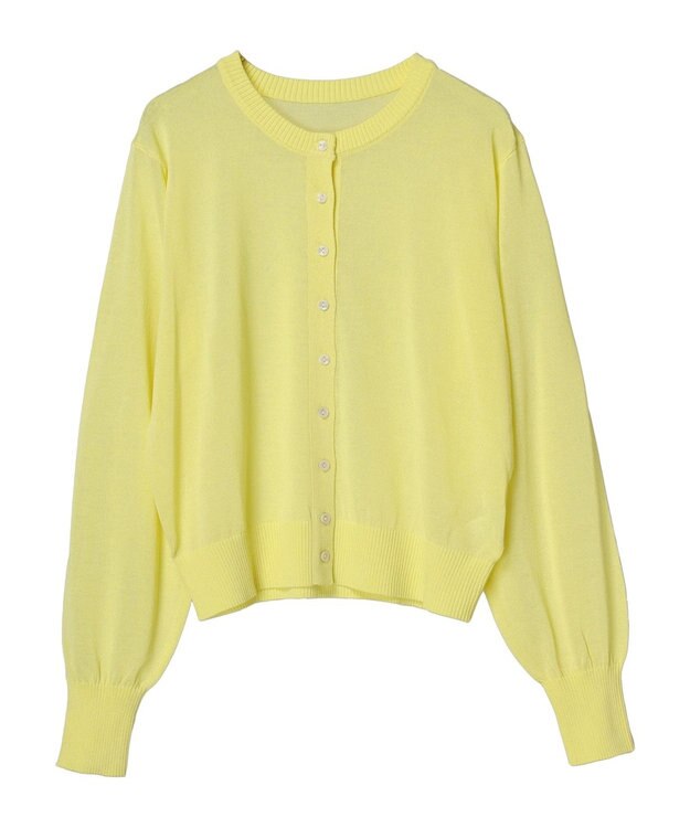 earth music&ecology シアークルーカーディガン Yellow