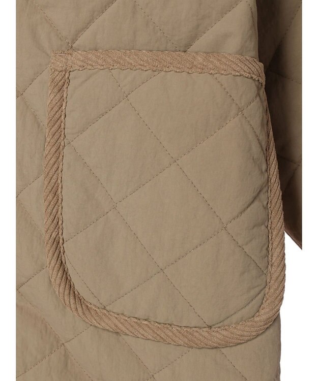 Green Parks キルティングミドル丈コート Beige