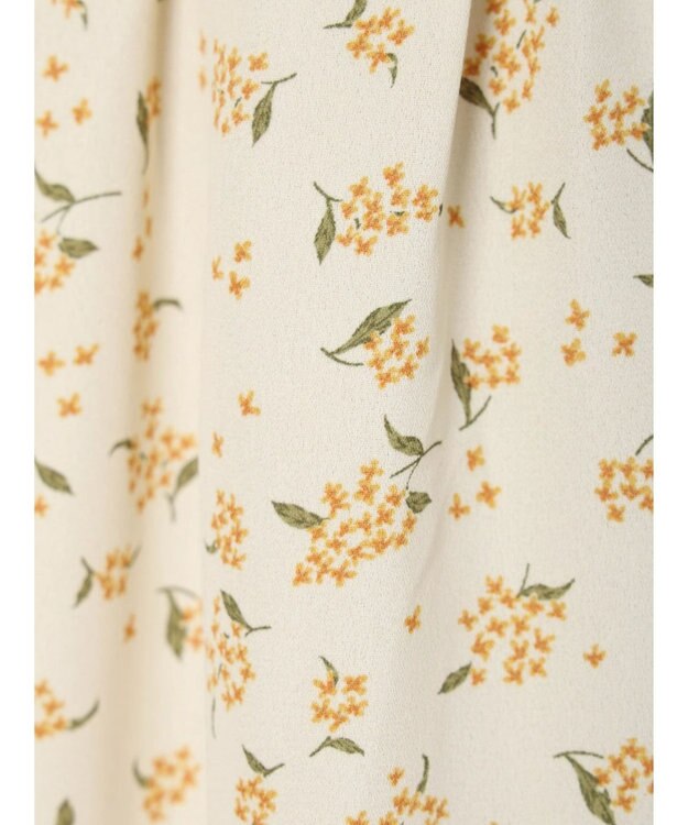 earth music&ecology キンモクセイ柄ワンピース Beige