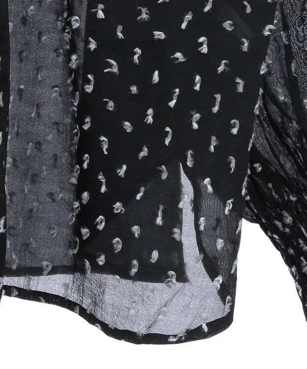 Green Parks ボウタイリボンブラウス Black