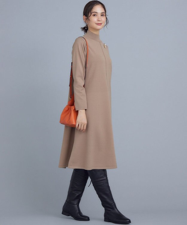 組曲 ELENAリラクシーニットワンピース ベージュ系