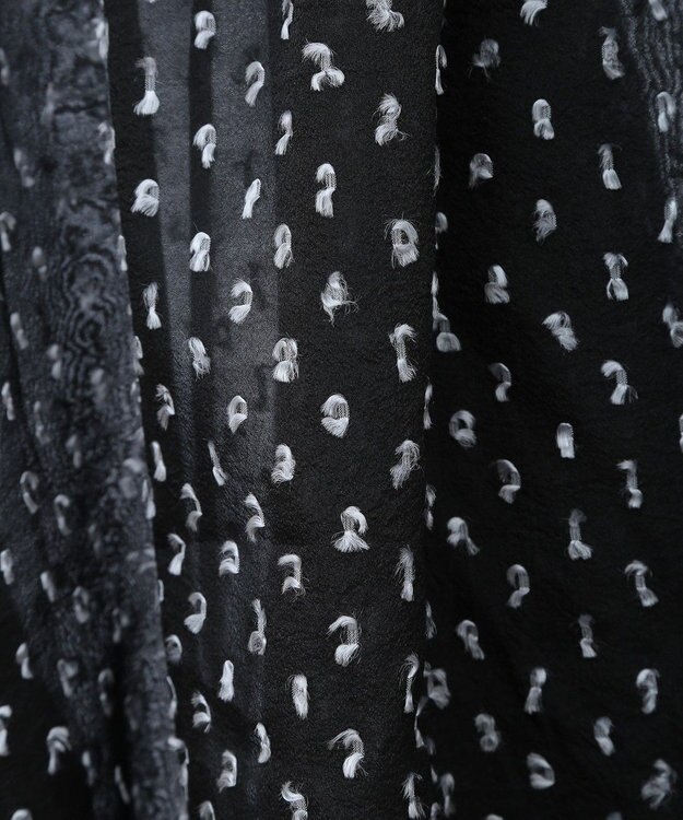 Green Parks ボウタイリボンブラウス Black