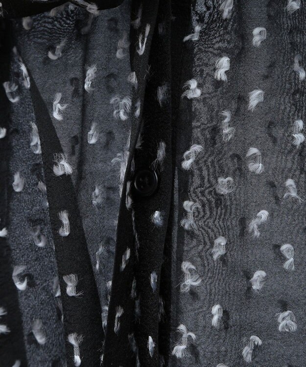 Green Parks ボウタイリボンブラウス Black