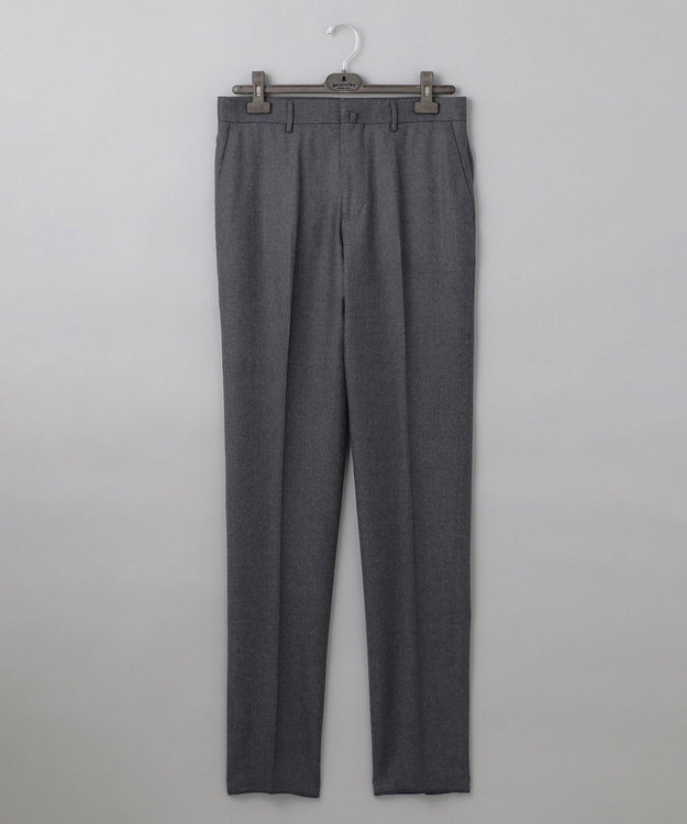 GOTAIRIKU 【保温性/ストレッチ/シワになりにくい】サキソニーストレッチパンツ（ノータック） ライトグレー系