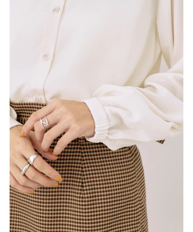 earth music&ecology ２ＷＡＹフリルブラウス Ivory