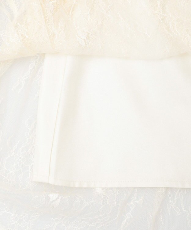 earth music&ecology レースフリルティアードスカート Ivory