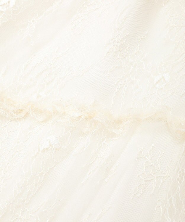 earth music&ecology レースフリルティアードスカート Ivory