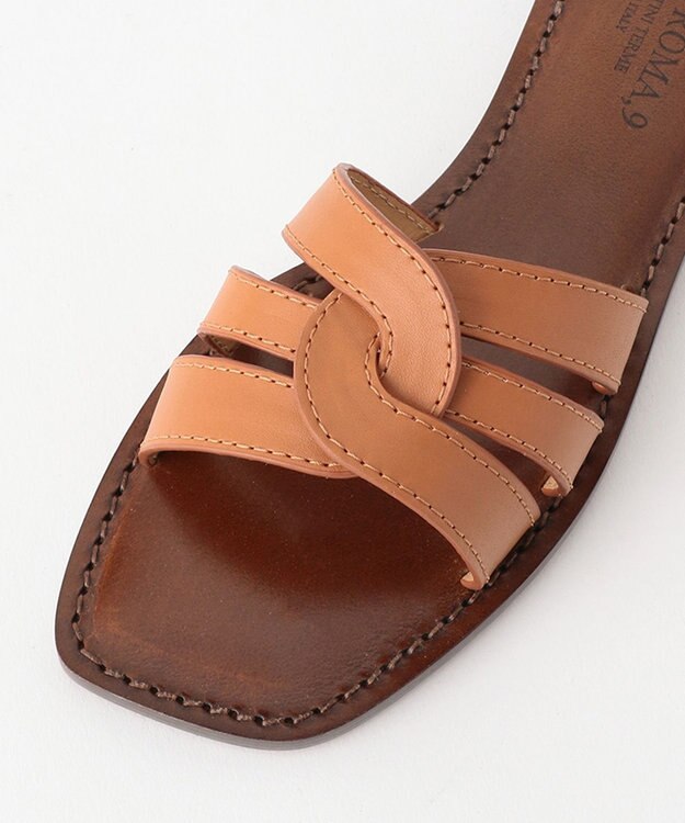 23区 CORSOROMA カットワーク サンダル キャメル系