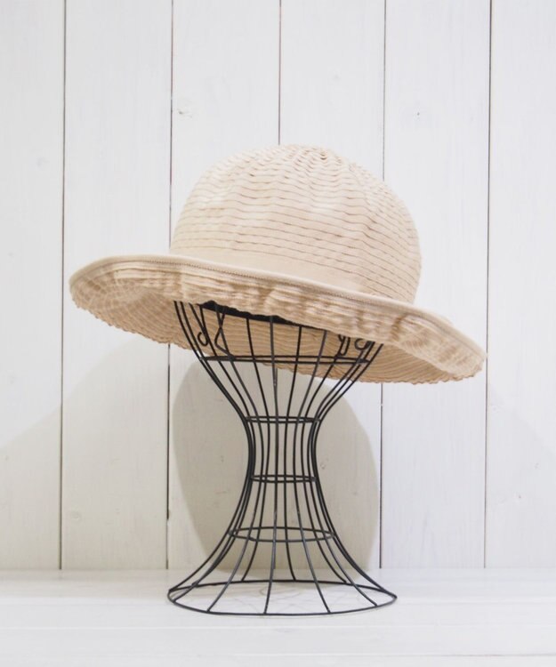 石田製帽 〈25SS新作〉グログランリボン ソフトハット ベージュ