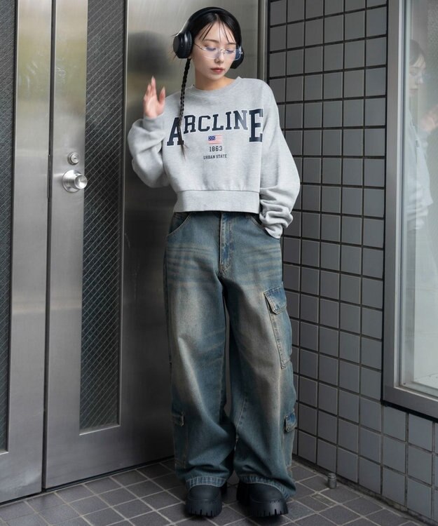 WEGO 【暖かい/裏起毛】裏起毛グラフィックスウェット 柄3