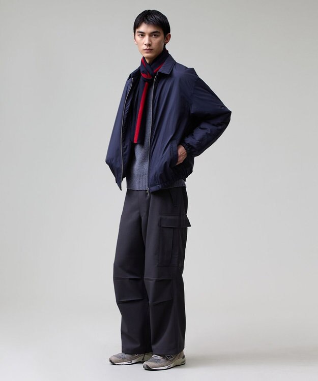 J.PRESS MEN 【J.PRESS ORIGINALS】【UNISEX】Nylon Washer Taffeta Golf Jacket ネイビー系