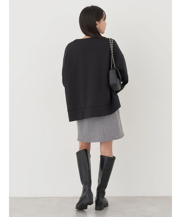 earth music&ecology サイドボタンダンボールプルオーバー Black