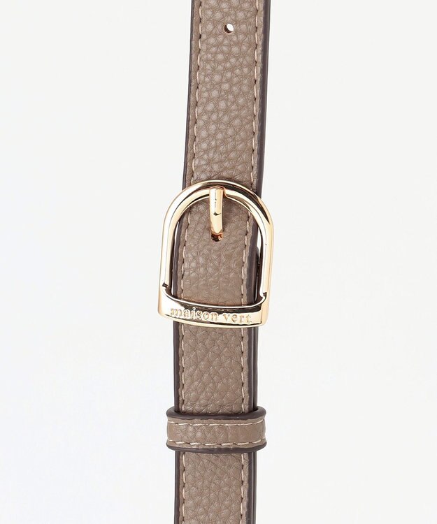 LA BAGAGERIE 【maison vert】 【多収納】アオリショルダーバッグ ライトグレー