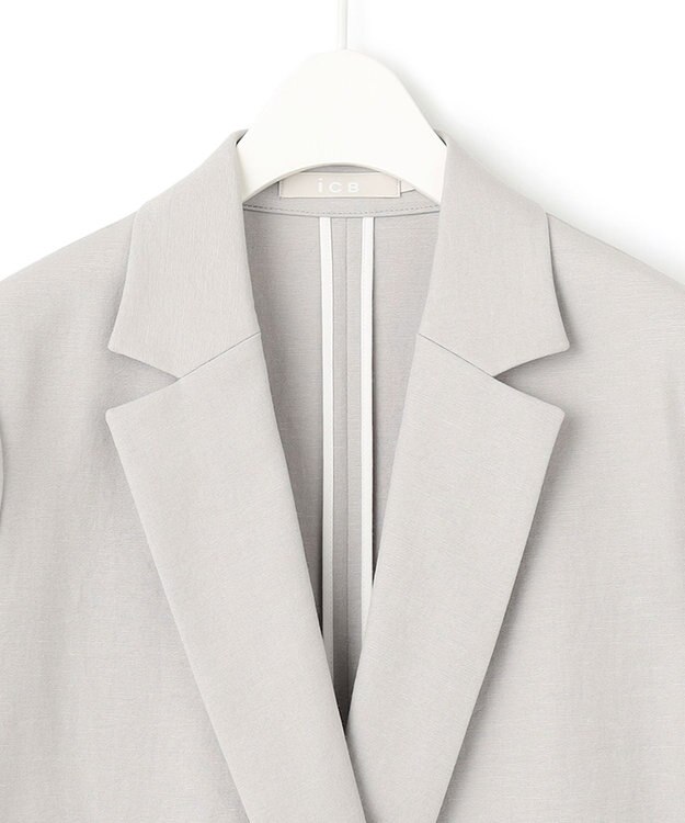 ICB 【セットアップ対応・洗える】 LooseWeave ダブルブレストジャケット トープ系