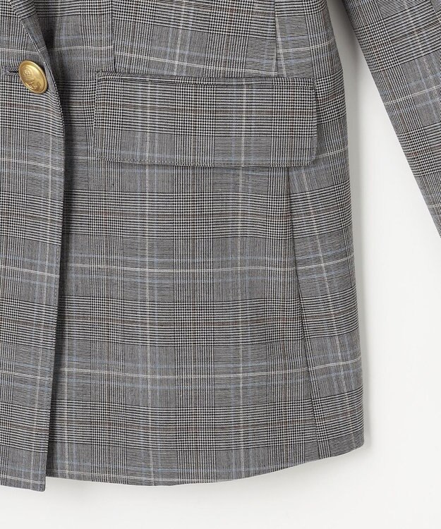 J.PRESS LADIES ANASTASIAトロ ダブル ジャケット グレーチェック系