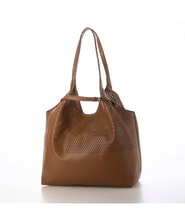 UNBILLION カシュカシュ cachecache / パンチングソフトトート キャメル