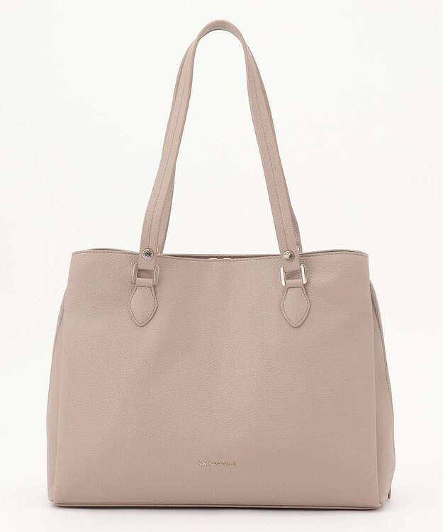 LA BAGAGERIE ベーシック　フェイクレザートート グレージュ