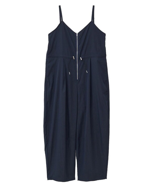 Green Parks ＺＩＰ付きドロストコクーンサロペット Navy