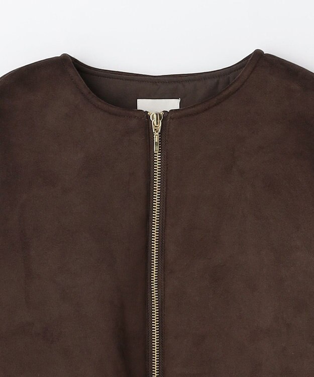 ANY L スエードボアコンビブルゾン ダークブラウン