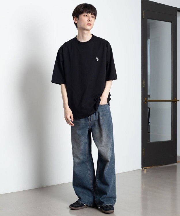 WEGO U.S. POLO ASSN.別注 接触冷感T（SS） ブラック