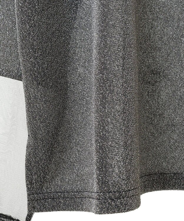 Green Parks 袖チュールドッキングラメプルオーバー Black