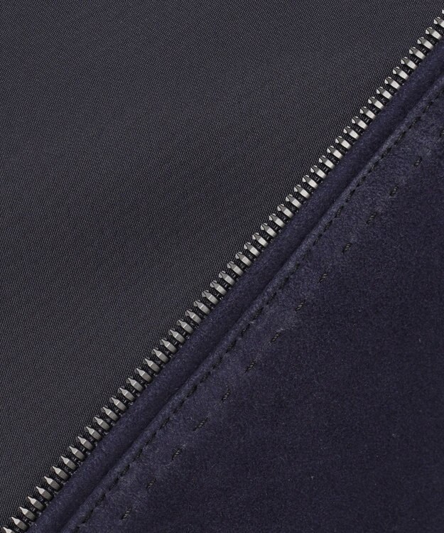 JOSEPH ABBOUD 【キングサイズ・スプリングレザー/スウェード】ゴートスウェード シングル ライダース ネイビー系