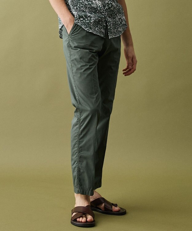 JOSEPH ABBOUD 【ウエストも伸びる!/JAPANファブリック】ヴィンテージコットン ストレッチ パンツ ダークグリーン系