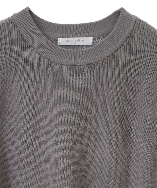 Green Parks 布帛ドッキングニットチュニック Gray Mixture