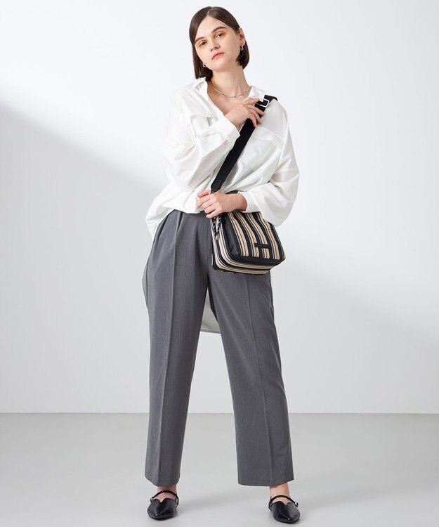 Y'SACCS マルチストライプ すっきりトート Sサイズ ブラック