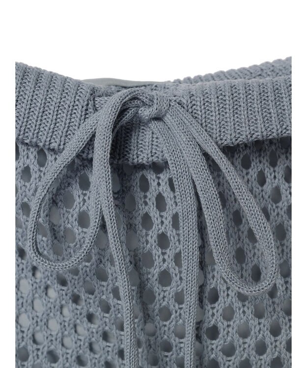 CRAFT STANDARD BOUTIQUE 配色メッシュニットスカート Grayish Blue