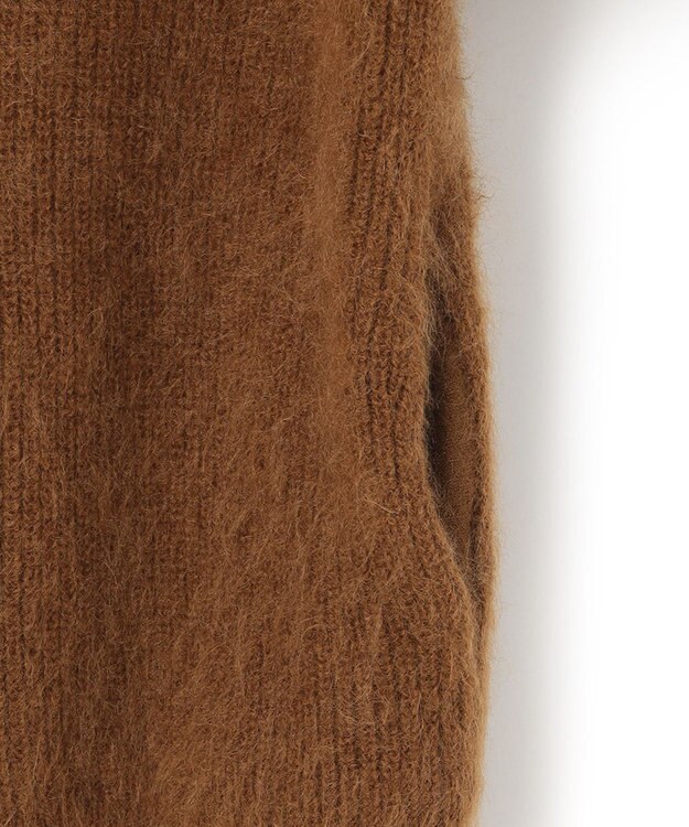 23区 リッチモヘア Vネック カーディガン キャメル系