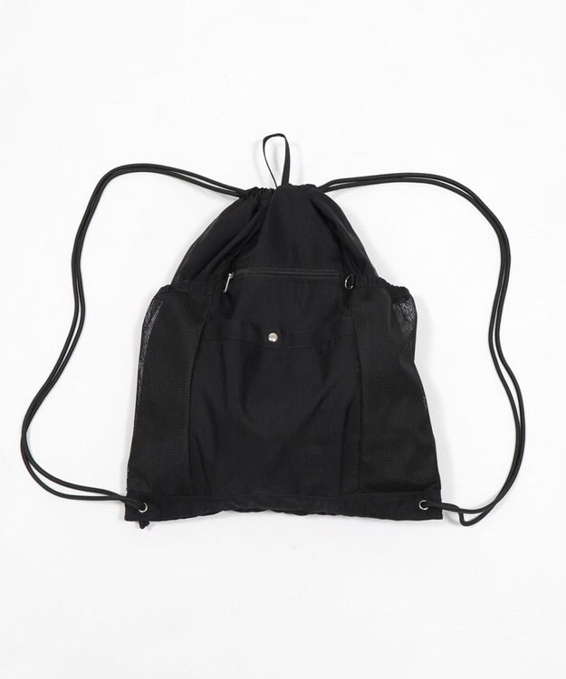 WEGO サイドメッシュポケットナップサック ブラック