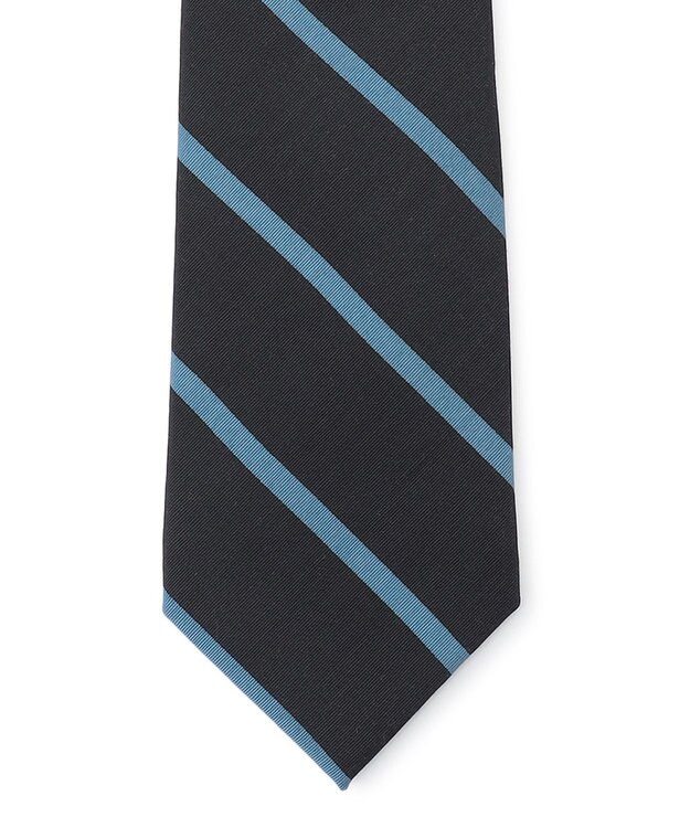 J.PRESS MEN ハンドプリントポプリンレジメンタル ネクタイ ブラック系1