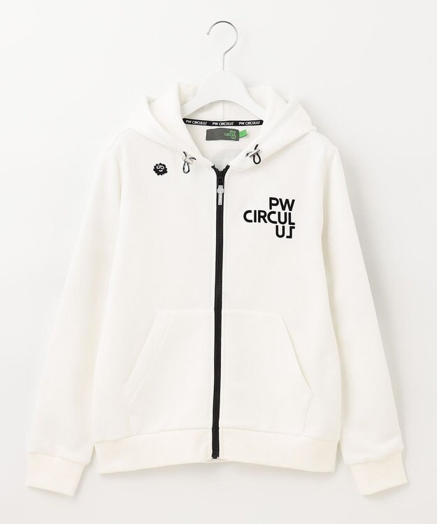 PW CIRCULUS 【WOMEN】アスレジャー 裏毛 ジップアップ パーカー ホワイト系