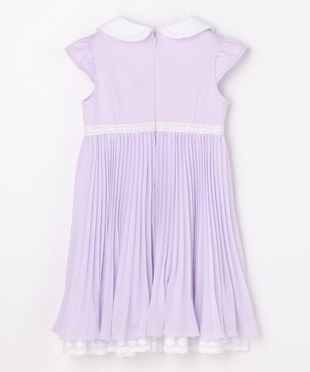 ANY KIDS 【2点セット】リボンボレロジャケット+シフォンプリーツ ワンピース ラベンダー