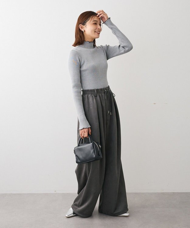 Green Parks ・ＡＮＤＳＥＡＲＣＨ　メランジリブハイネックニット Gray