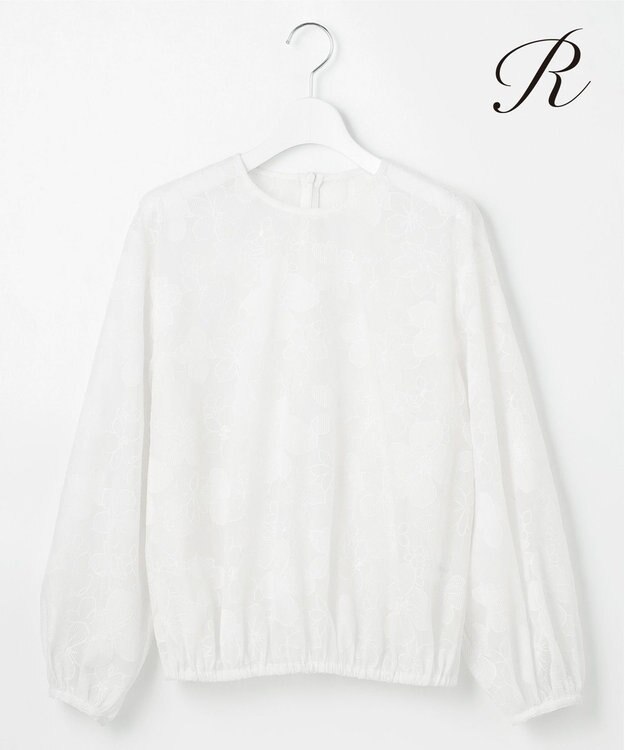 23区 【R(アール)】エンブロイダリーオーガンザ ブラウス ホワイト系