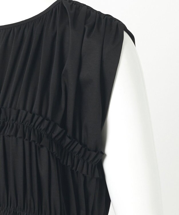 23区 L 【GOLD LABEL】ファインスムースジャージー ワンピース ブラック系