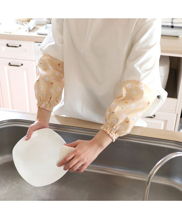 Mother garden しろたん キッチン用アームカバー 《食いしん坊柄》 レディース フリーサイズ 食いしん坊柄