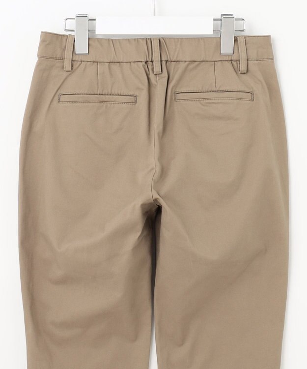 J.PRESS LADIES 【洗える】ピーチサテンストレッチ パンツ ベージュ系