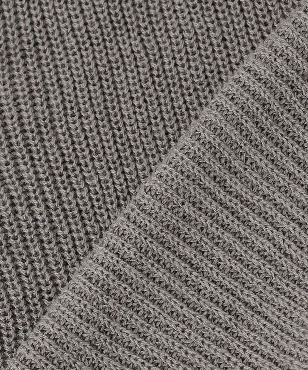 自由区 S 【洗える】コットンウールミドルゲージニット ベスト スレート