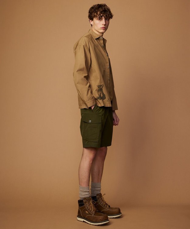 JOSEPH ABBOUD MOUNTAIN 【テーム ヤルヴィモチーフ・サスティナブル・オーガニック】オーガニックブロードシャツ キャメル系